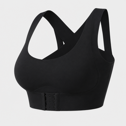 Cross Back Front Closure Wireless Posture Support Bra