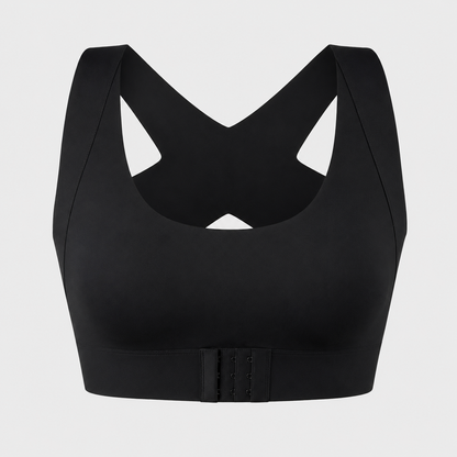Cross Back Front Closure Wireless Posture Support Bra