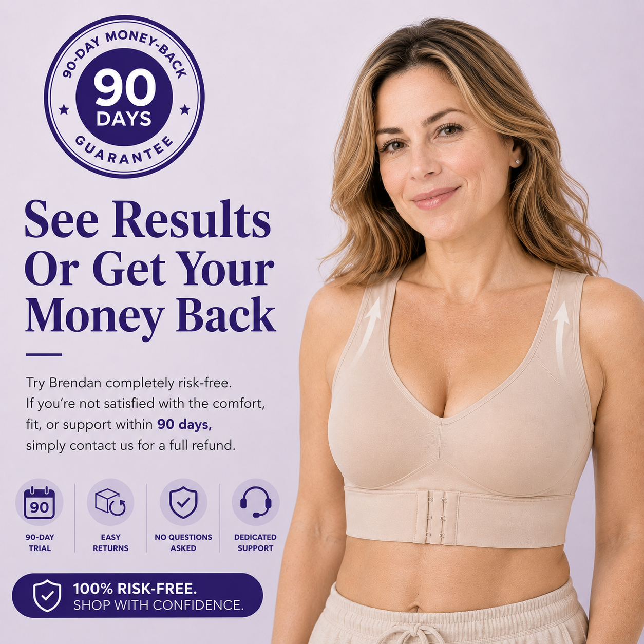 Natural Lift All-Day Support in 10 Seconds With the PostureLift Bra